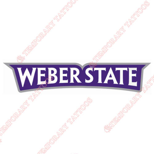 Weber State Wildcats Customize Temporary Tattoos Stickers NO.6919